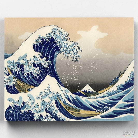 [USA Stock] The Great Wave - Katsushika Hokusai-Paint by Numbers for Adults-Canvas by Numbers