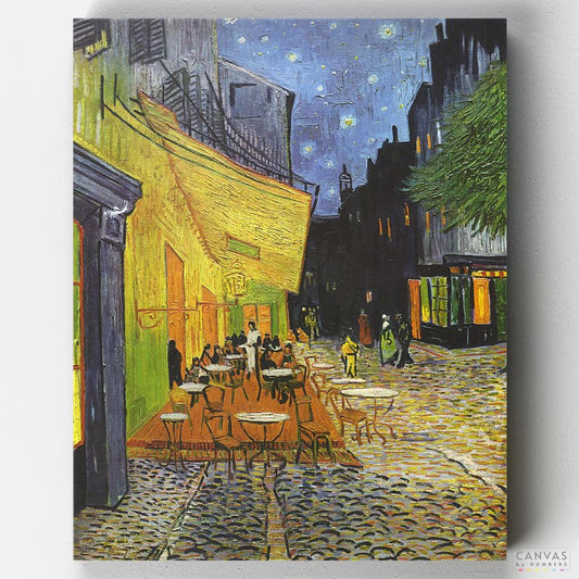 [USA Stock] Cafe Terrace at Night-Paint by Numbers for Adults-Canvas by Numbers