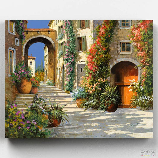 [USA Stock] La Porta Rossa sulla Salita-Paint by Numbers for Adults-Canvas by Numbers