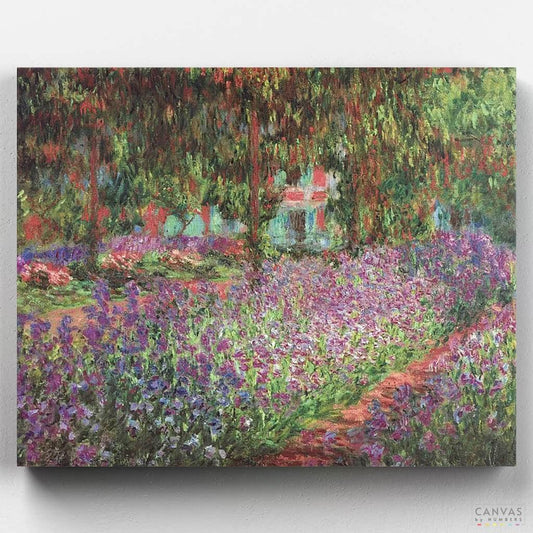 [USA Stock] The Artist's Garden at Giverny - Claude Monet-Paint by Numbers for Adults-Canvas by Numbers