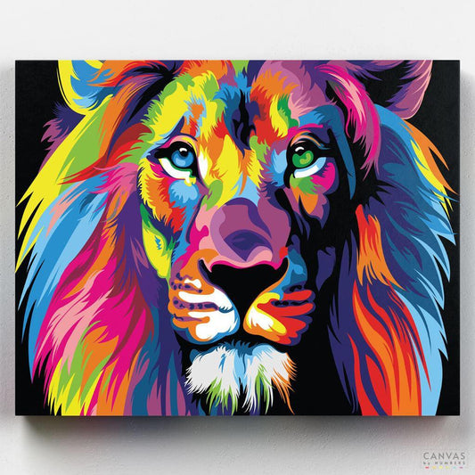 Abstract Lion Portrait-Paint by Numbers for Adults-Canvas by Numbers