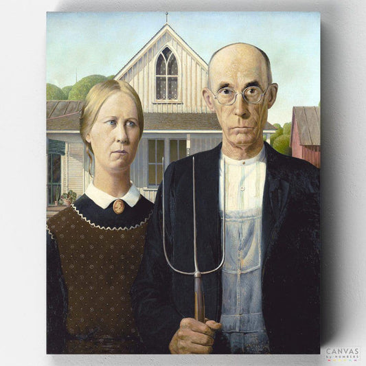 American Gothic-Paint by Numbers for Adults-Canvas by Numbers
