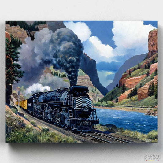 Denver and Rio Grande Western No. 3707-Paint by Numbers for Adults-Canvas by Numbers