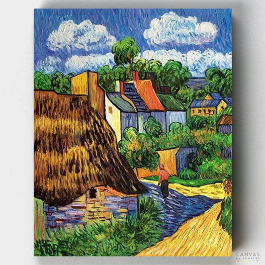 Houses in Auvers-Paint by Numbers for Adults-Canvas by Numbers