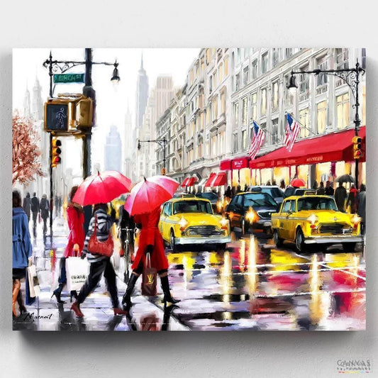 [USA Stock] New York Shoppers-Paint by Numbers for Adults-Canvas by Numbers