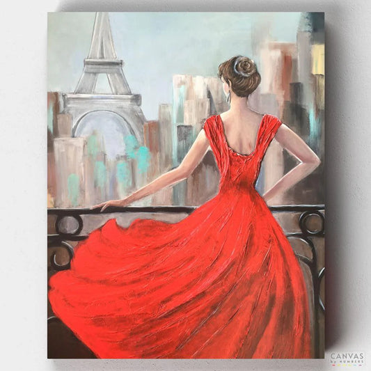 Parisian Girl-Paint by Numbers for Adults-Canvas by Numbers