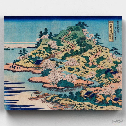 Sesshu Ajigawaguchi Tenposan-Paint by Numbers for Adults-Canvas by Numbers