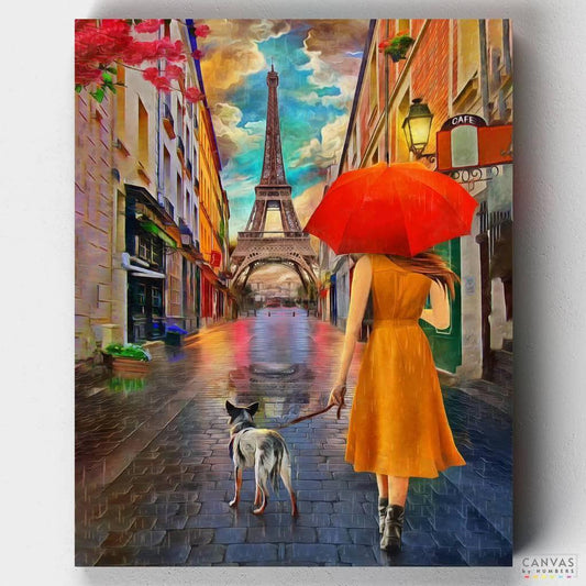 [USA Stock] Streets of Paris-Paint by Numbers for Adults-Canvas by Numbers