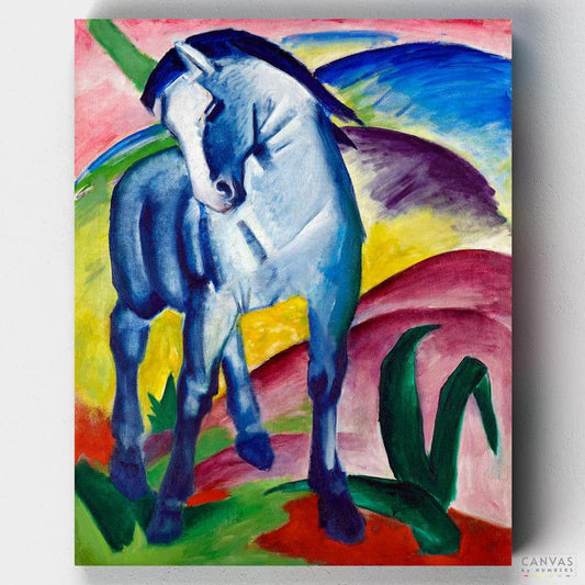 The Blue Horse-Paint by Numbers for Adults-Canvas by Numbers