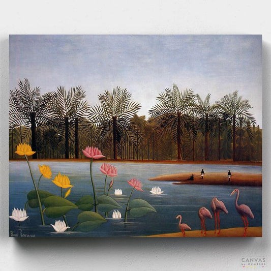 The Flamingos-Paint by Numbers for Adults-Canvas by Numbers