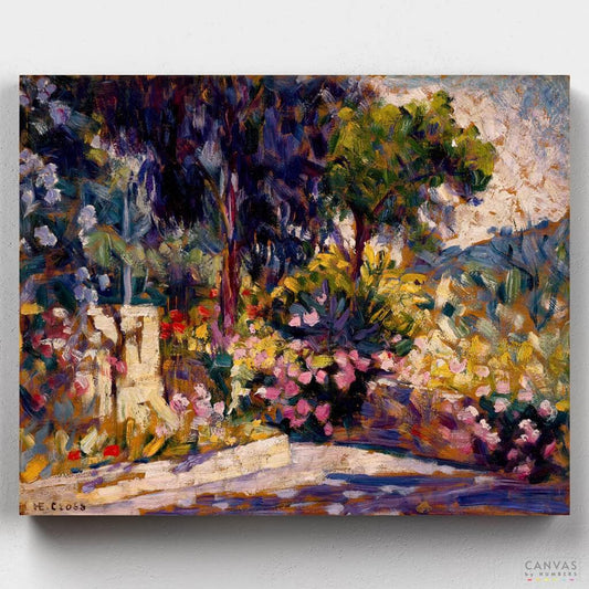 The Flowered Terrace-Paint by Numbers for Adults-Canvas by Numbers