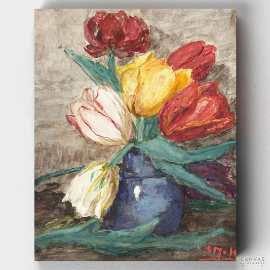 Tulips in a Vase-Paint by Numbers for Adults-Canvas by Numbers