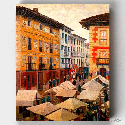 Villafranca de Oria Market-Paint by Numbers for Adults-Canvas by Numbers