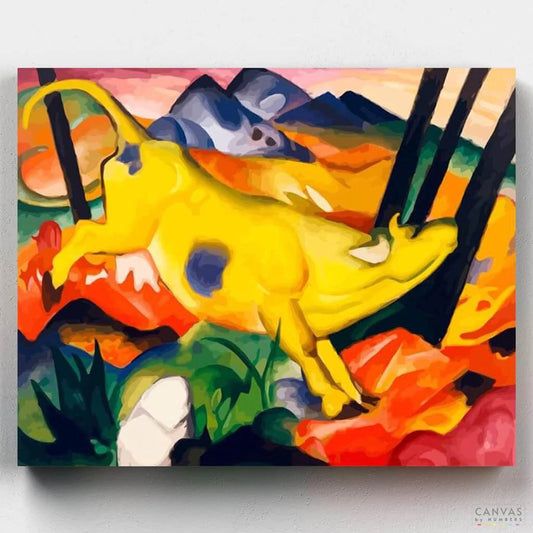 Yellow Cow-Paint by Numbers for Adults-Canvas by Numbers