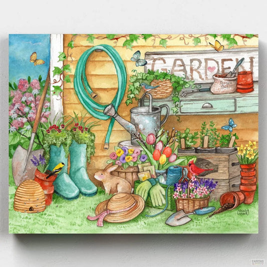 Spring Gardening-Paint by Numbers for Adults-Canvas by Numbers