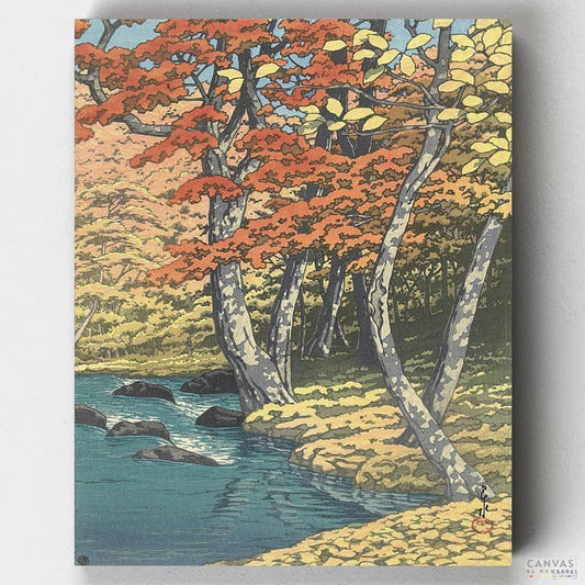 [USA Stock] Autumn at Oirase-Paint by Numbers for Adults-Canvas by Numbers