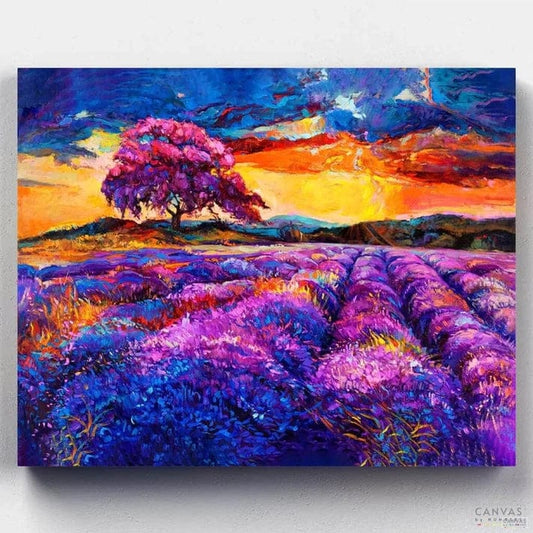 Purple Sunset paint by numbers