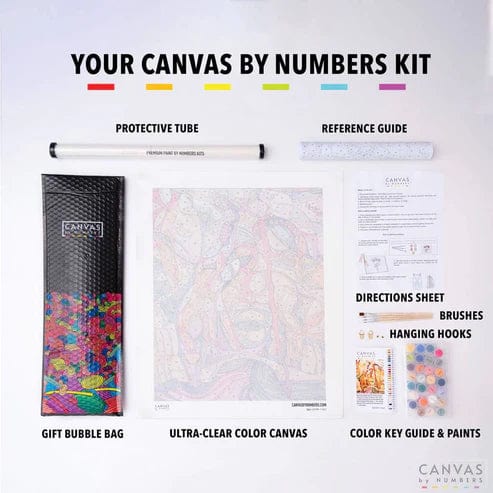 Complete set of paint by numbers kit