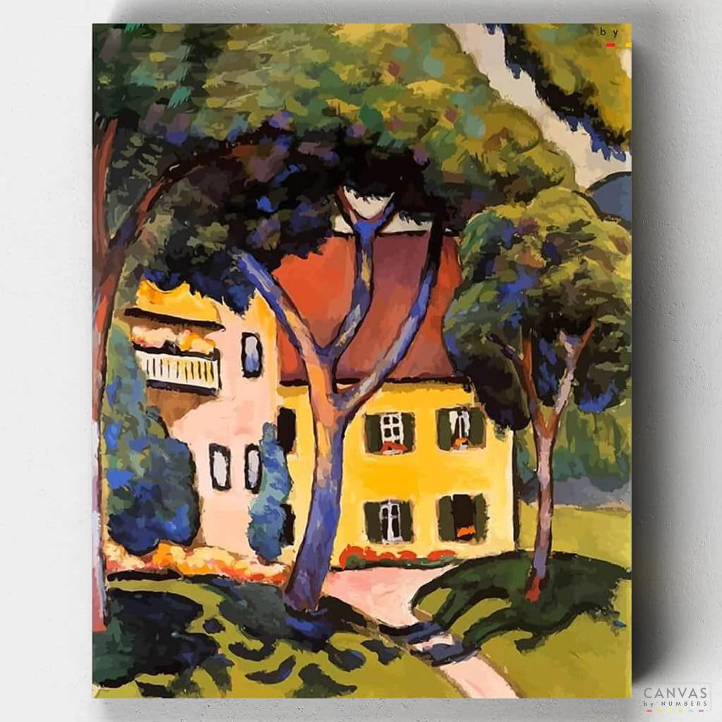 Staudacher's House at the Tegernsee-Paint by Numbers for Adults-Canvas by Numbers