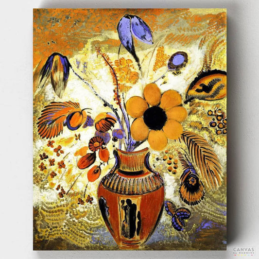 Etruscan Vase with Flowers-Paint by Numbers for Adults-Canvas by Numbers