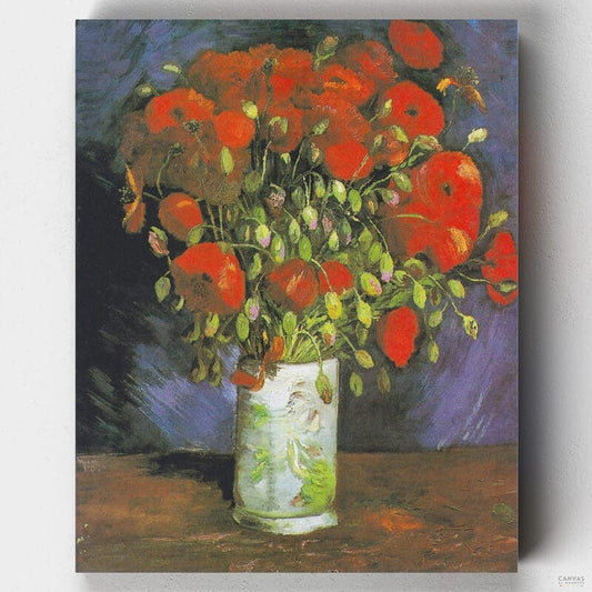 Vase with Red Poppies