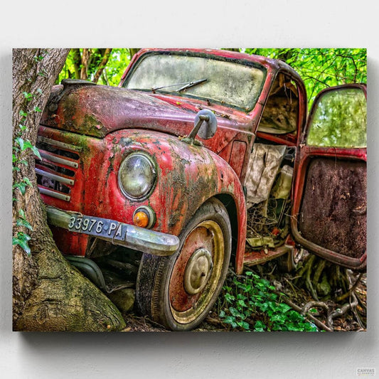 Abandoned Truck-Paint by Numbers for Adults-Canvas by Numbers