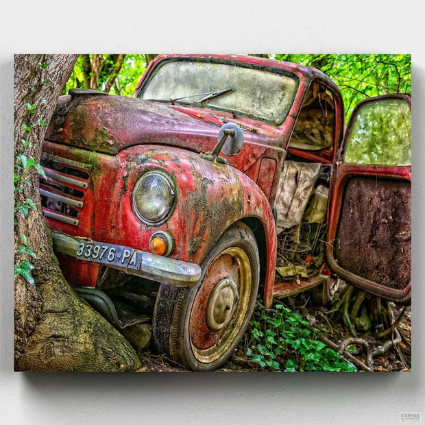 Abandoned Truck-Paint by Numbers for Adults-Canvas by Numbers