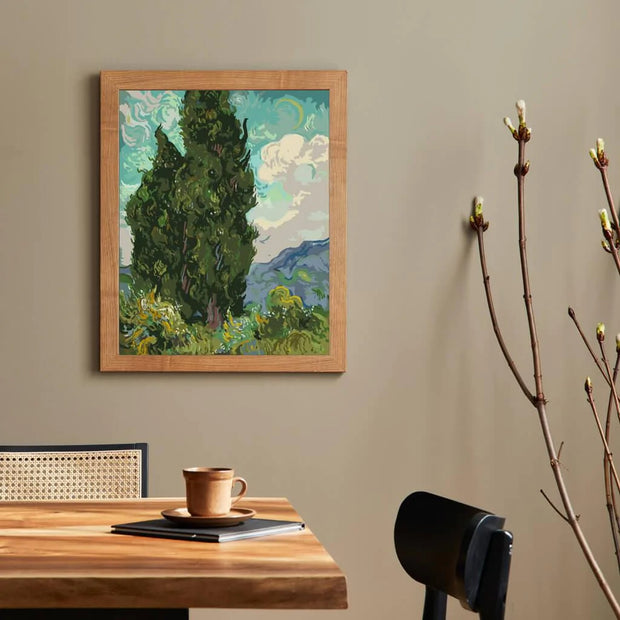 Cypresses-Paint by Numbers for Adults-Canvas by Numbers