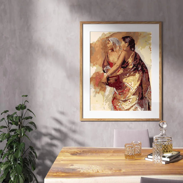 Two Nautch Girls-Paint by Numbers for Adults-Canvas by Numbers