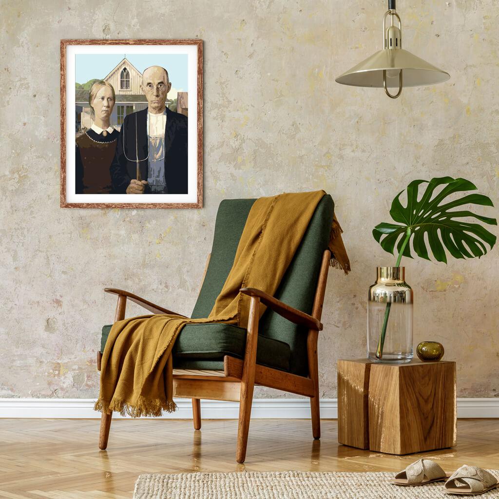 American Gothic-Paint by Numbers for Adults-Canvas by Numbers