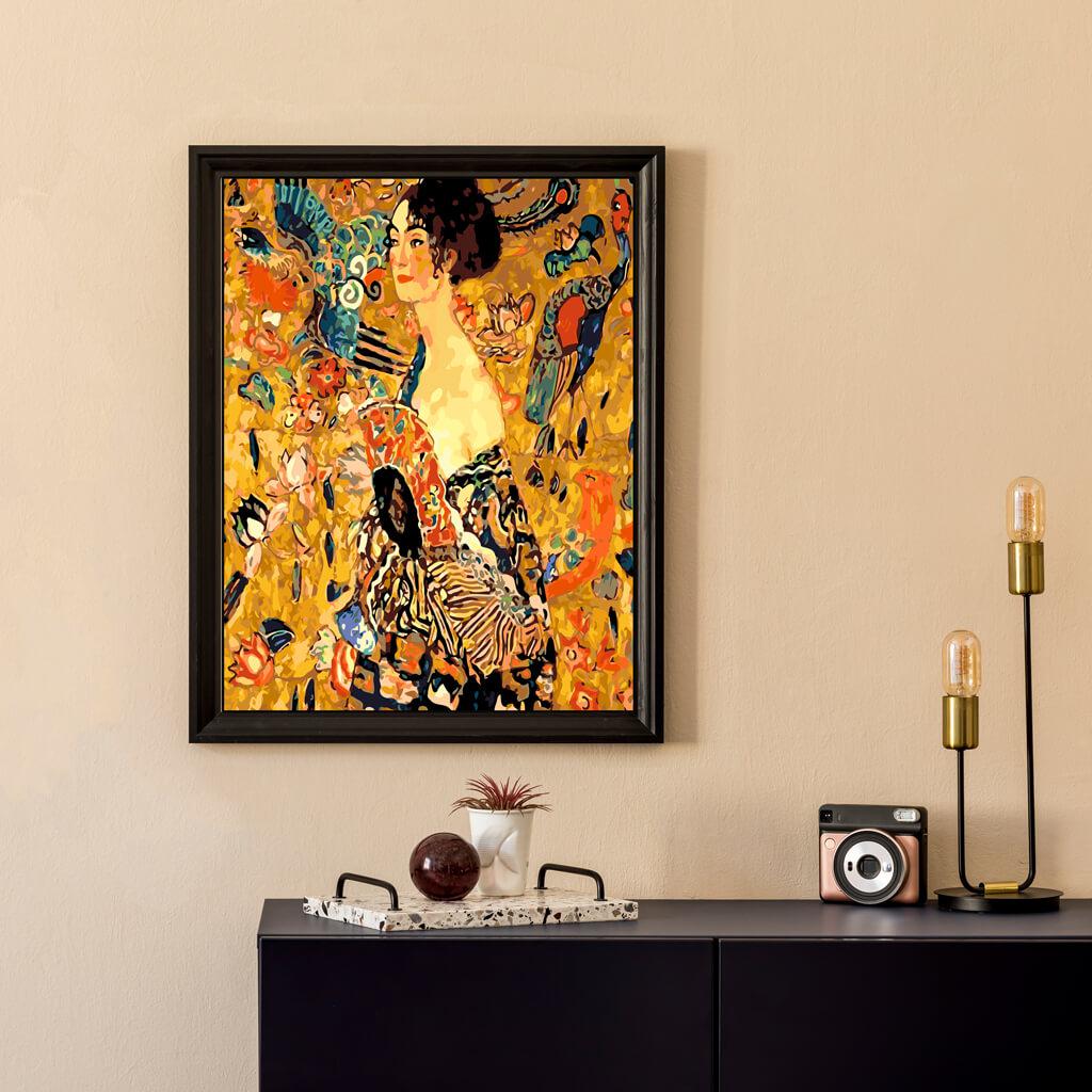 [USA Stock] Lady with Fan-Paint by Numbers for Adults-Canvas by Numbers