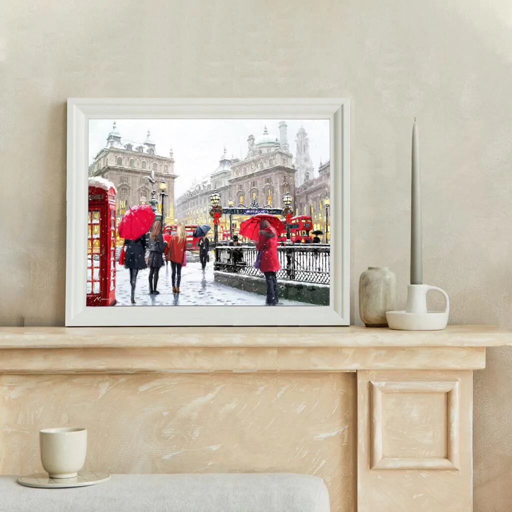 London in Snow Amend-Paint by Numbers for Adults-Canvas by Numbers