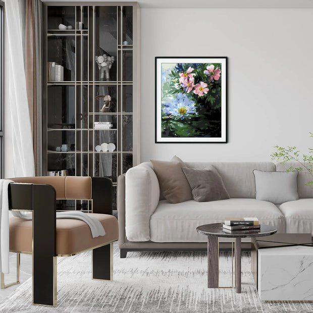 Roses and Water Lilies-Paint by Numbers for Adults-Canvas by Numbers