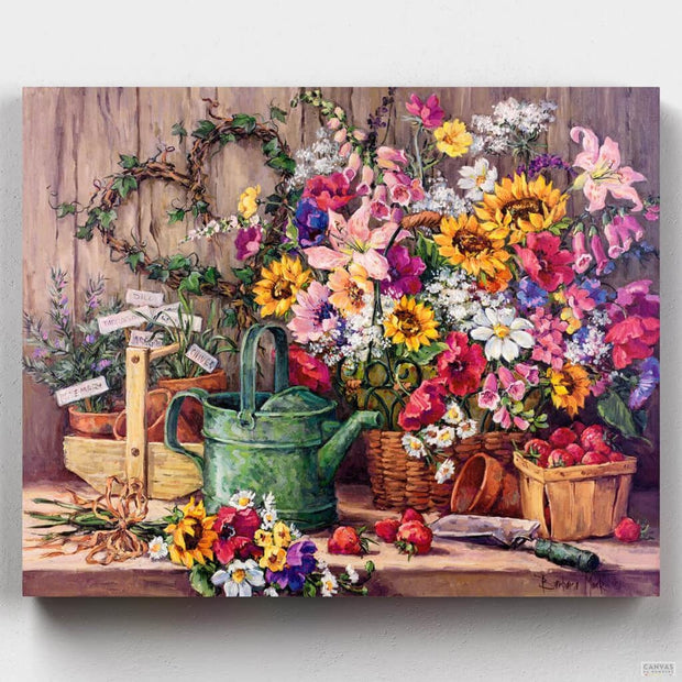 The Potting Bench-Paint by Numbers for Adults-Canvas by Numbers