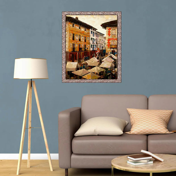 Villafranca de Oria Market-Paint by Numbers for Adults-Canvas by Numbers