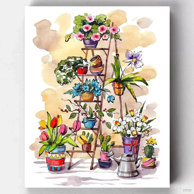 Ladder with Flowers