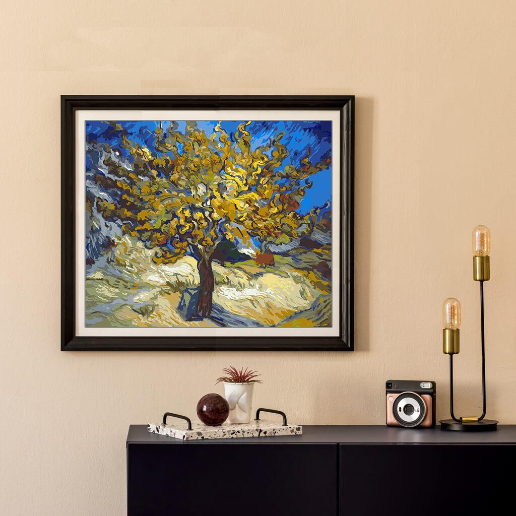 Mulberry Tree painting hanging on the wall